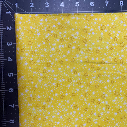 Mini Stars Yellow FLANNEL 9831-44 Space Yellow Star Flannel