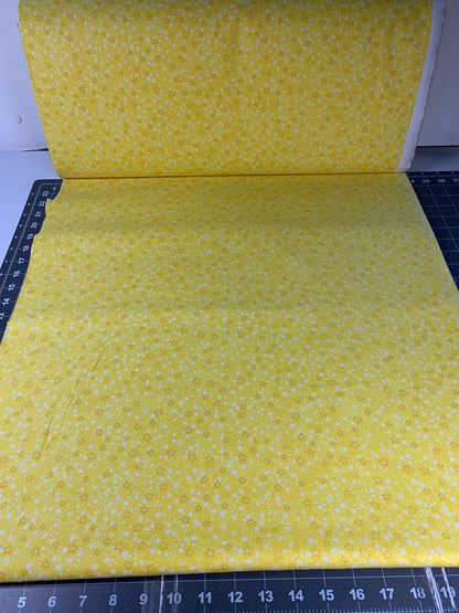 Mini Stars Yellow FLANNEL 9831-44 Space Yellow Star Flannel