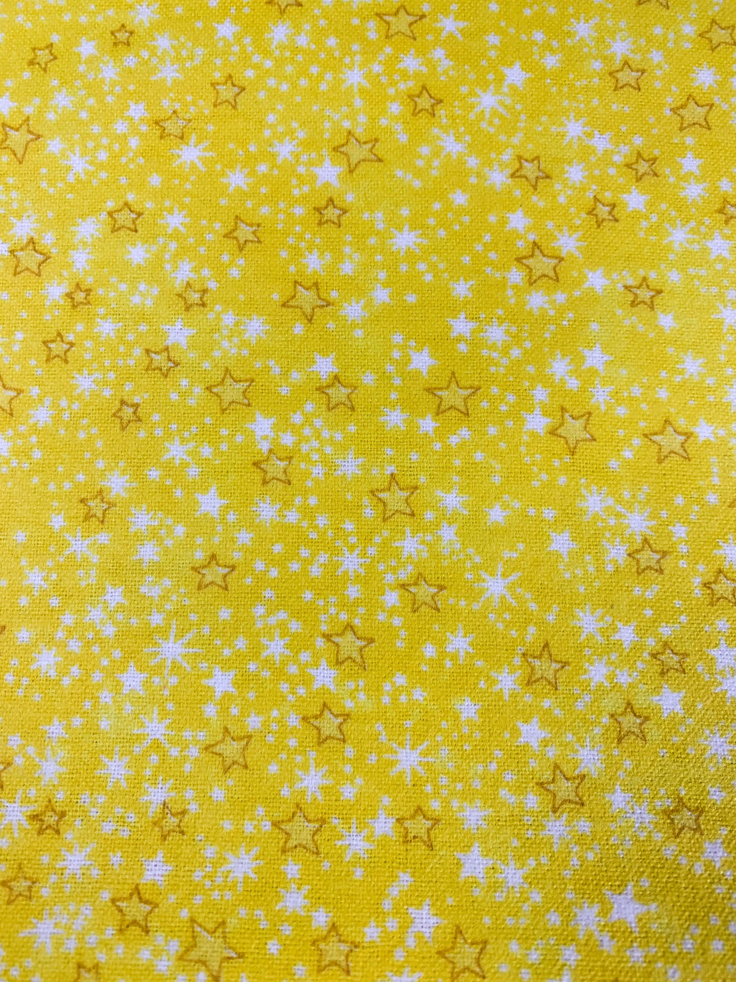 Mini Stars Yellow FLANNEL 9831-44 Space Yellow Star Flannel