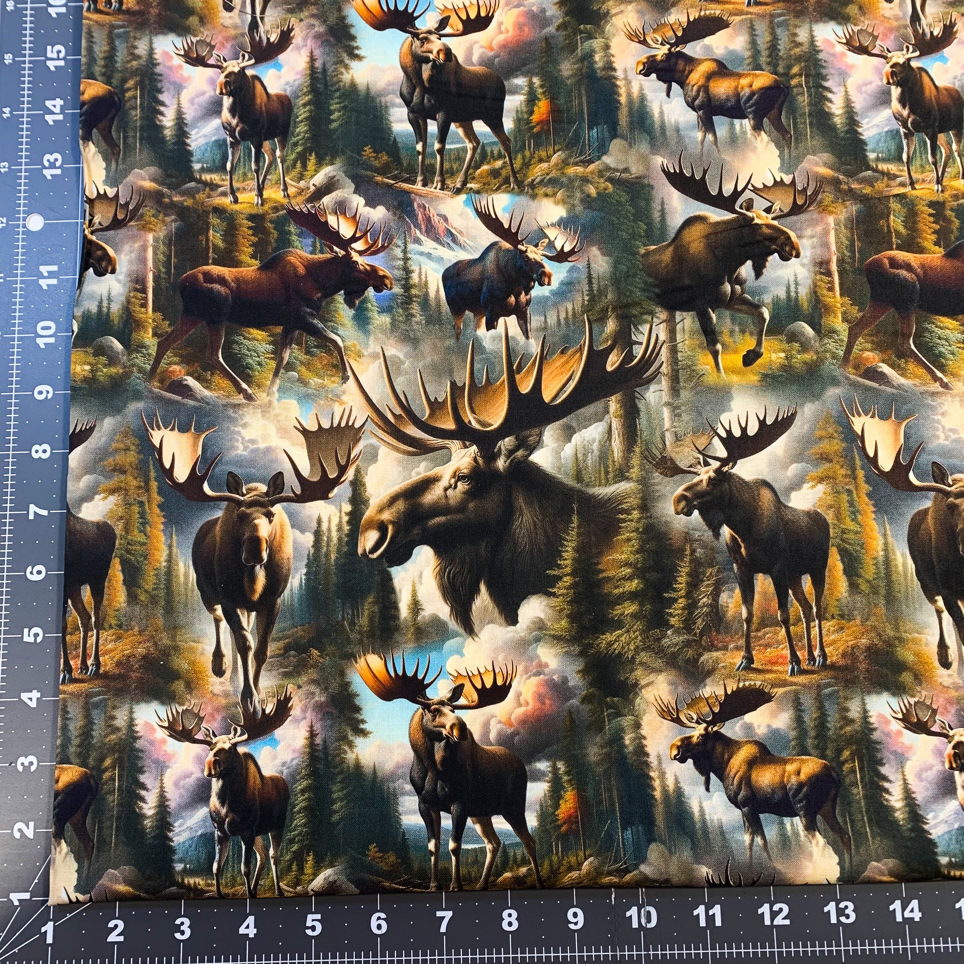 Moose Animal fabric Mary Jo Fabrics