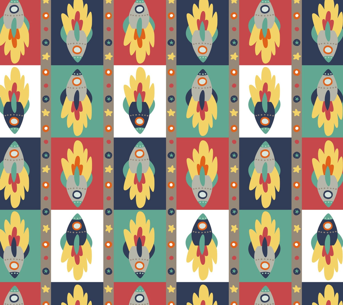 Flying Rocket FLANNEL DX2559 Firing Rocket Blocks