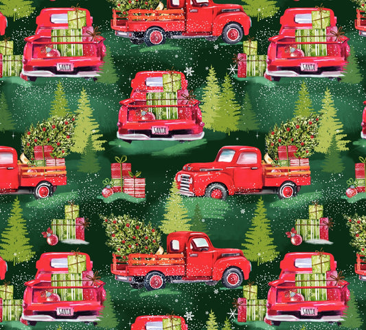 Red Holiday Trucks 3071 Christmas red trucks