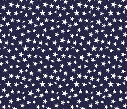 Navy Blue White Star USA fabric DX-9264 Ditsy Star patriotic
