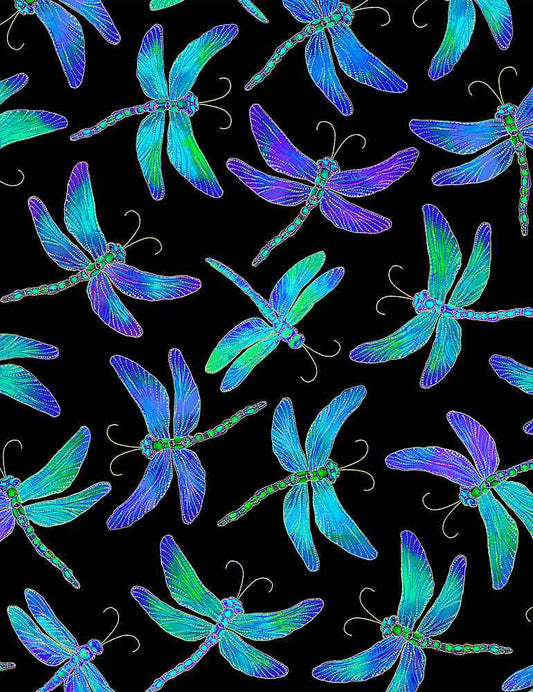 Blue dragonfly fabric CM7946 Dragonflies