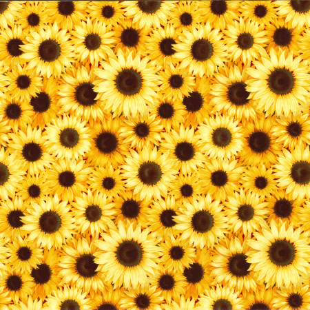 Packed Sunflowers Cotton Fabric 18660688 Floral