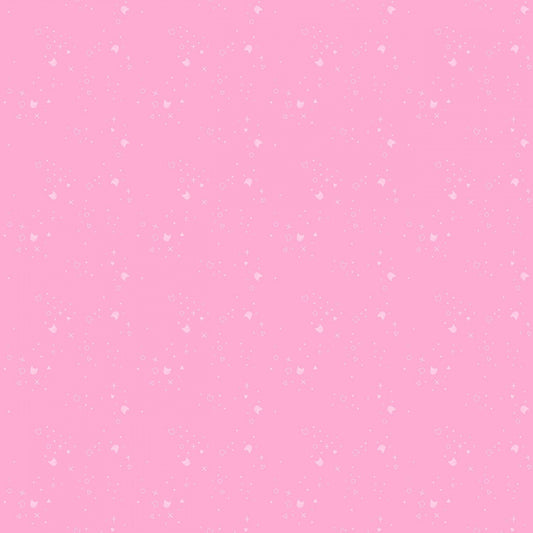 Pink fabric with white specks DPJ3000 Bubblegum pink cotton fabric