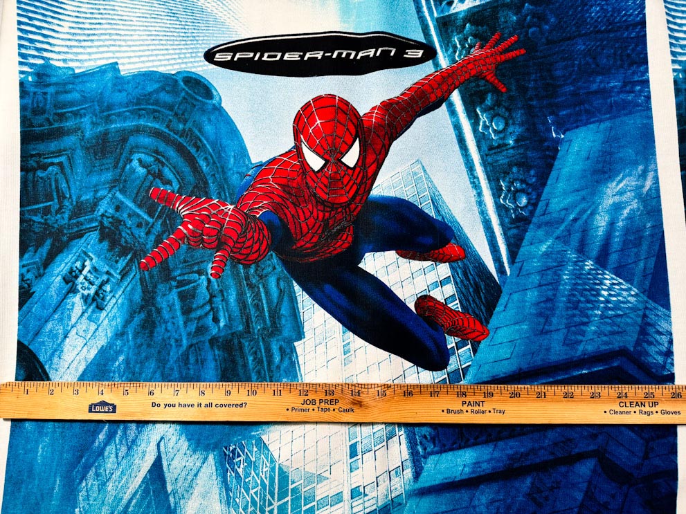 Spiderman fabric panel 27" x 27" Spiderman 3