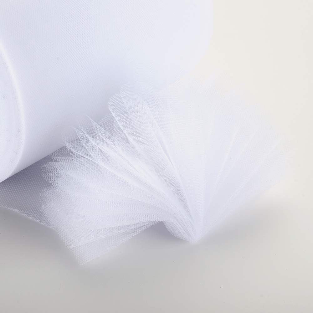 White Nylon Tulle Fabric made in USA