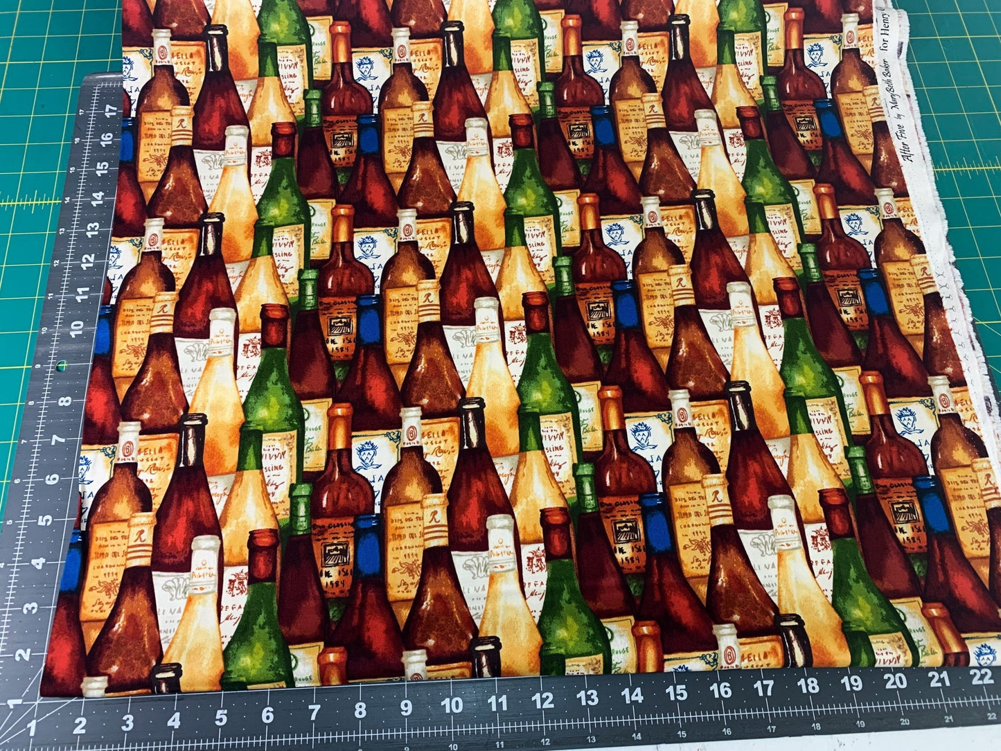 After Five Wine fabric 33889 Wine Bottles - Mary Jo Fabrics