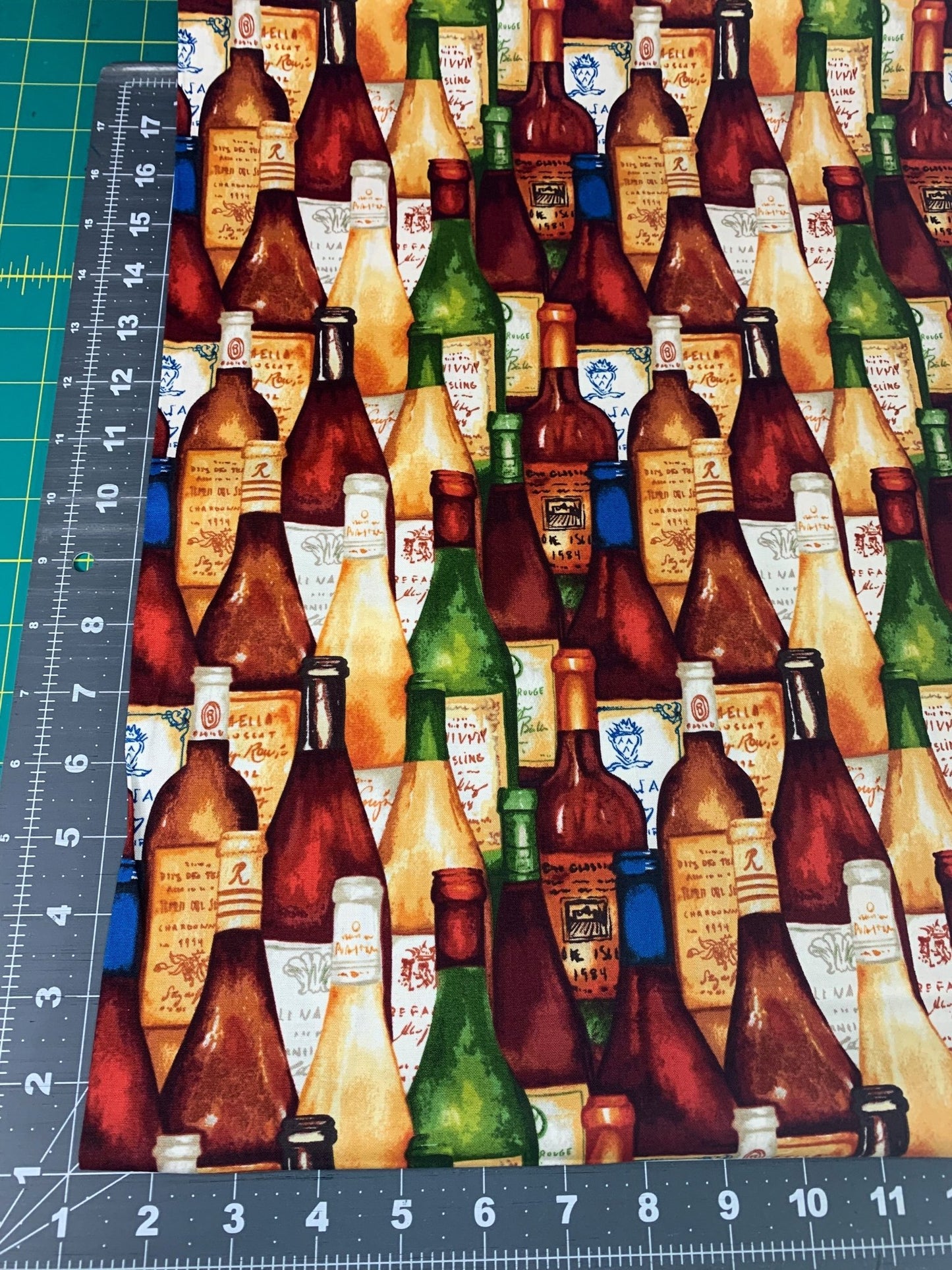 After Five Wine fabric 33889 Wine Bottles - Mary Jo Fabrics