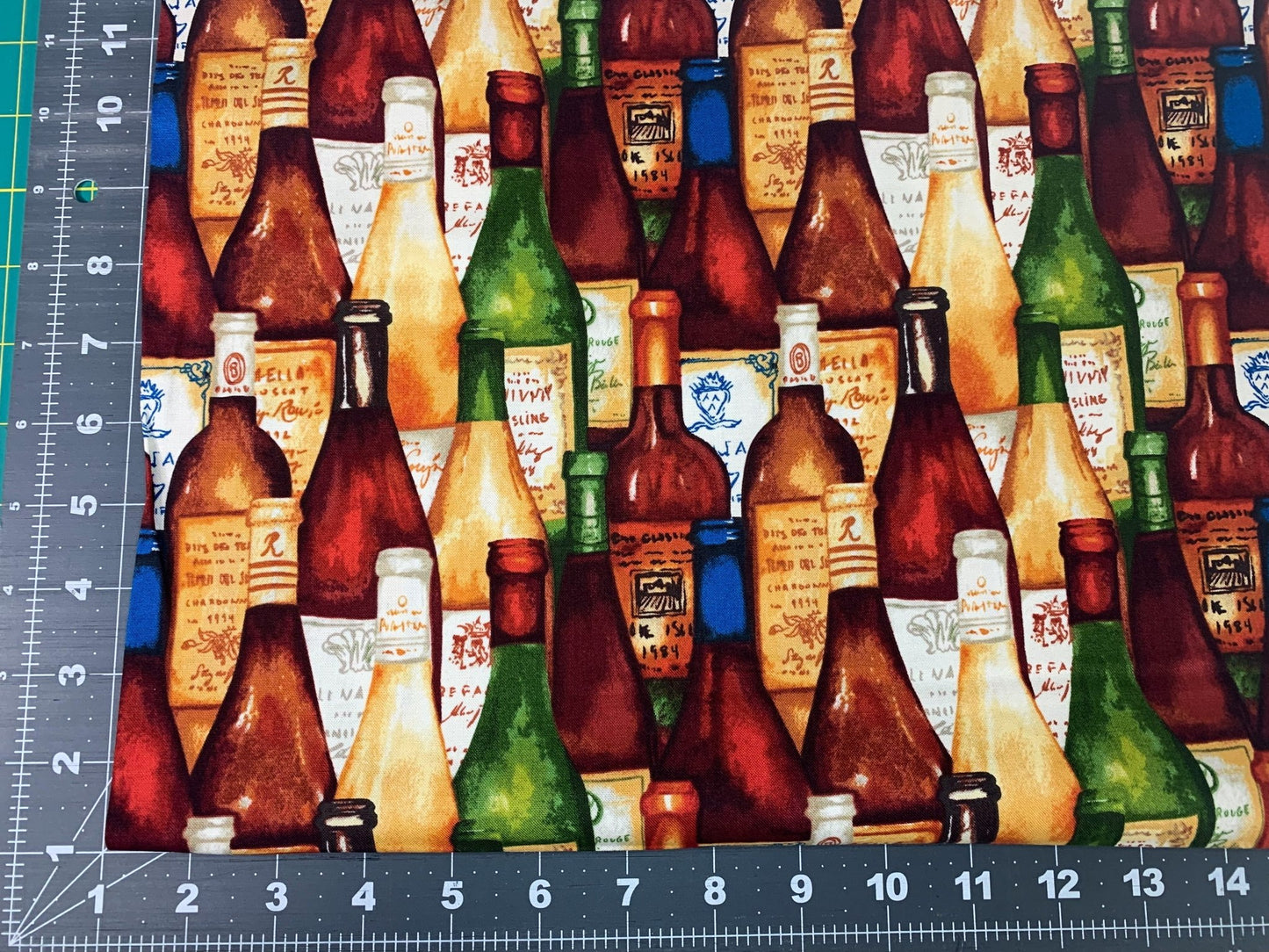 After Five Wine fabric 33889 Wine Bottles - Mary Jo Fabrics