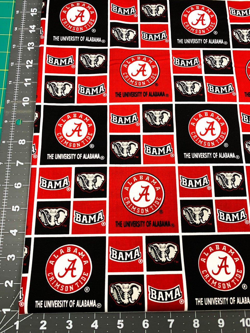 Alabama fabric AL020 Block bama cotton fabric - Mary Jo Fabrics