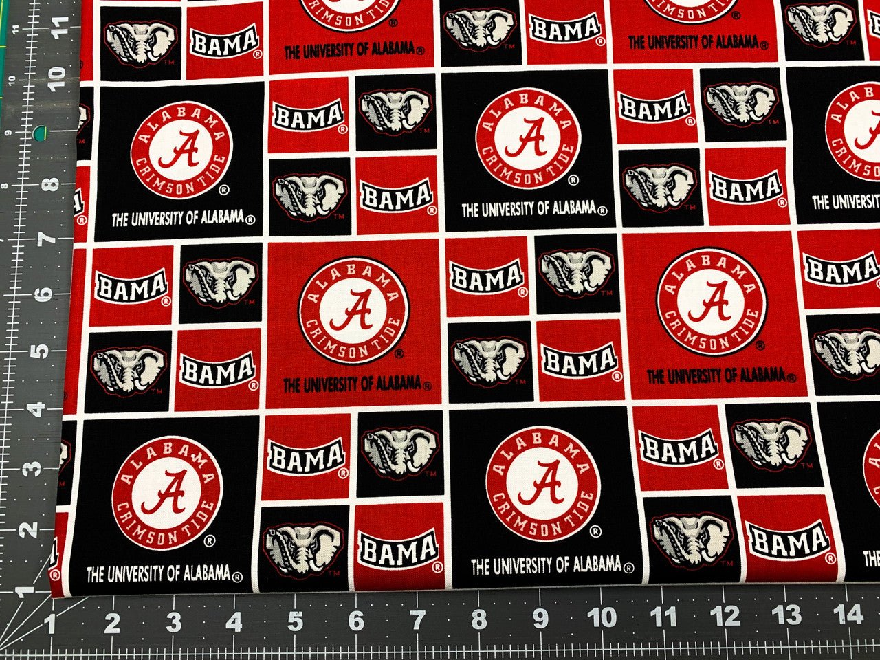 Alabama fabric AL020 Block bama cotton fabric - Mary Jo Fabrics