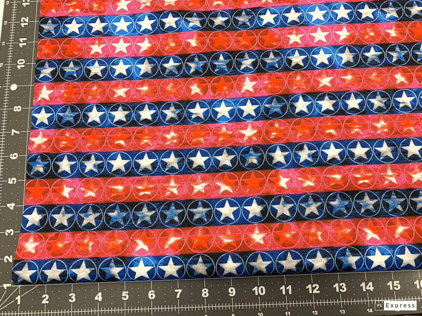 America Stars and Stripes White Star patriotic fabric - Mary Jo Fabrics