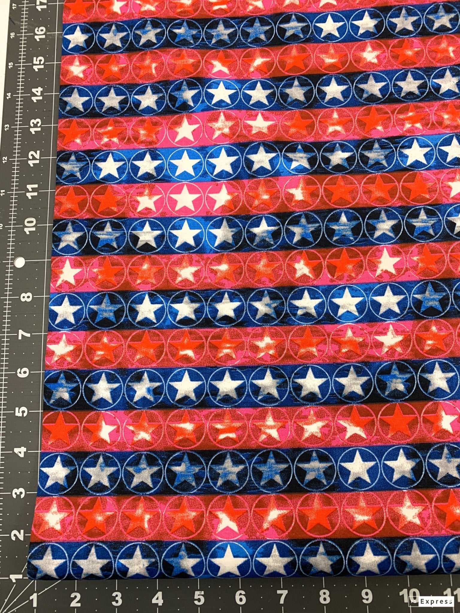 America Stars and Stripes White Star patriotic fabric - Mary Jo Fabrics