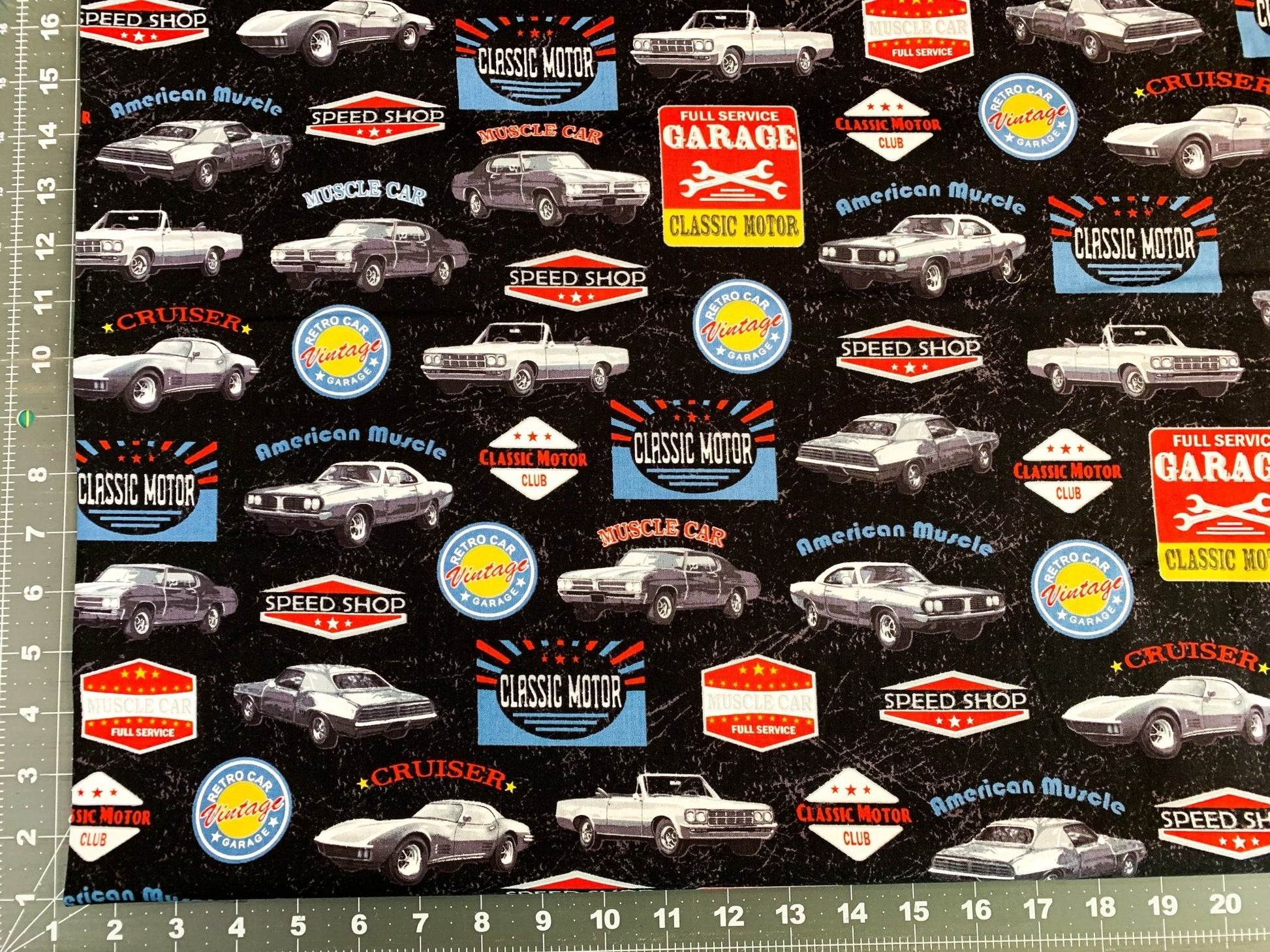 American Muscle Car fabric 52955 corvette fabric - Mary Jo Fabrics