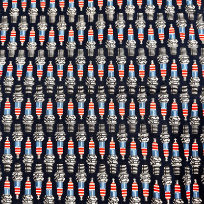 American Muscle Car Fabric 533578 Patriotic Spark Plugs - Mary Jo Fabrics