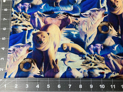 Animal fabric 4529 wolf fabric bears