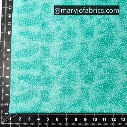 Aqua Mini White Polka Dot FLANNEL 9527 - 11 Baby Flannel - Mary Jo Fabrics
