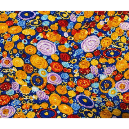 Artistic Floral fabric CM2607 Monet inspired Flower w Gold - Mary Jo Fabrics