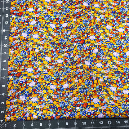 Artistic Floral fabric CM2607 Monet inspired Flower w Gold - Mary Jo Fabrics