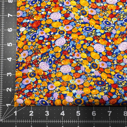 Artistic Floral fabric CM2607 Monet inspired Flower w Gold - Mary Jo Fabrics