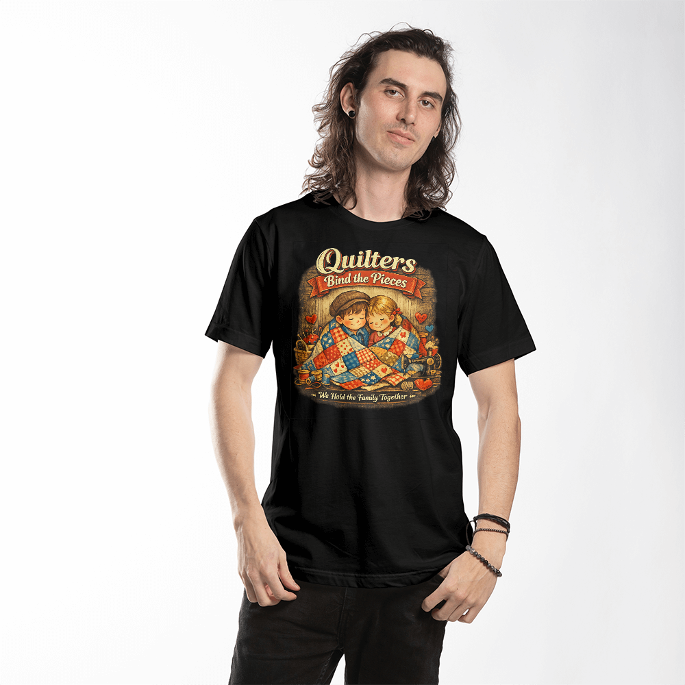 Quilters Bind the Pieces Sewing T-Shirt