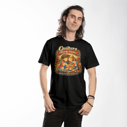 Quilters Bind the Pieces Sewing T-Shirt