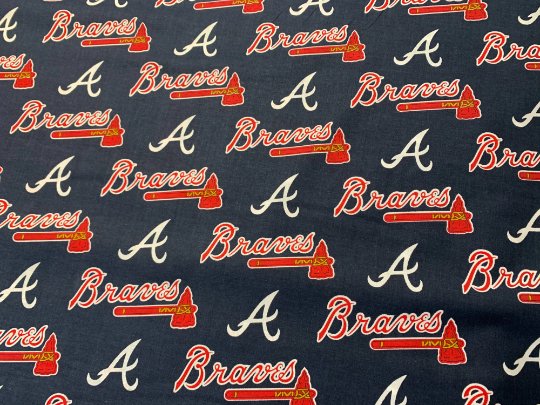 Atlanta Braves cotton fabric MLB Baseball fabric - Mary Jo Fabrics