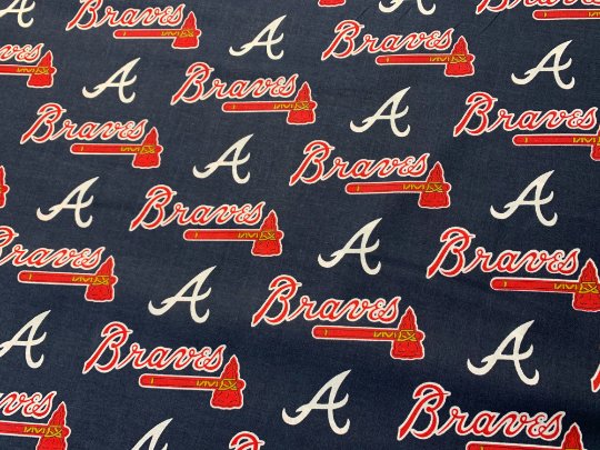 Atlanta Braves cotton fabric MLB Baseball fabric - Mary Jo Fabrics