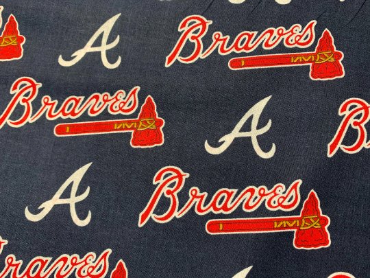 Atlanta Braves cotton fabric MLB Baseball fabric - Mary Jo Fabrics