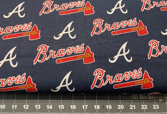 Atlanta Braves cotton fabric MLB Baseball fabric - Mary Jo Fabrics