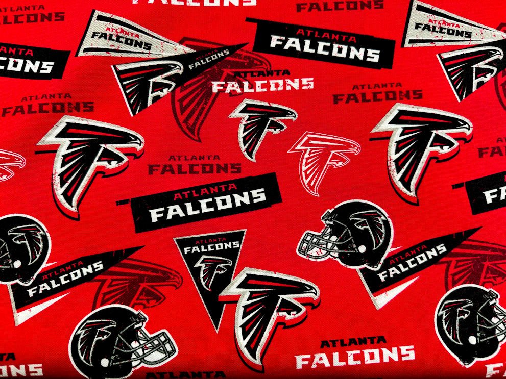 Atlanta Falcons fabric 70320 D NFL cotton fabric pennant - Mary Jo Fabrics