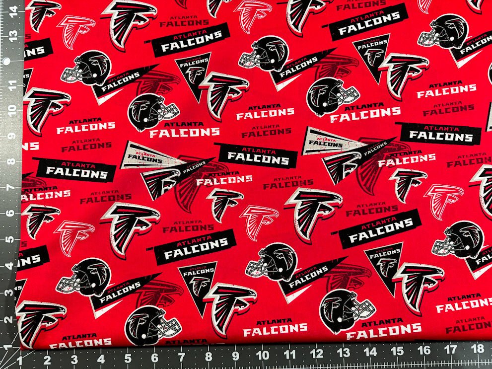 Atlanta Falcons fabric 70320 D NFL cotton fabric pennant - Mary Jo Fabrics