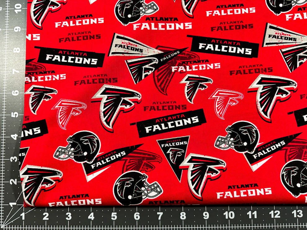 Atlanta Falcons fabric 70320 D NFL cotton fabric pennant - Mary Jo Fabrics