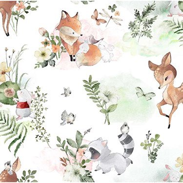 Baby Animal Nursery FLANNEL 1986 - 4032 Nature Baby - Mary Jo Fabrics