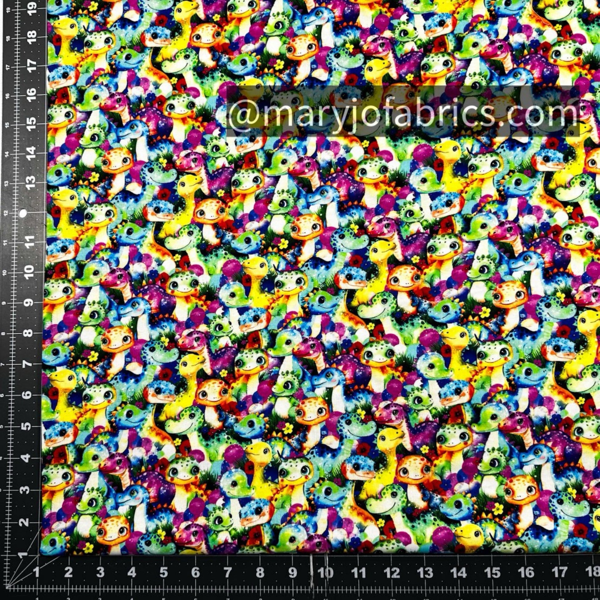 Baby Dino Cotton Fabric 59 - 9021 Cute Dinosaurs - Mary Jo Fabrics