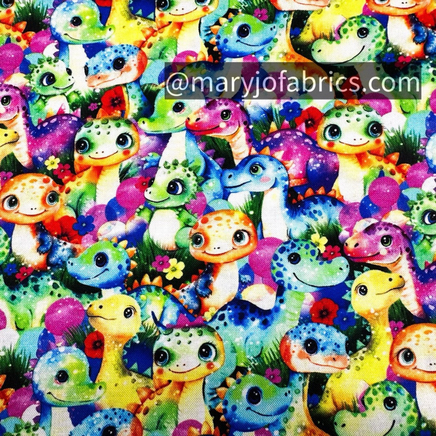 Baby Dino Cotton Fabric 59 - 9021 Cute Dinosaurs - Mary Jo Fabrics