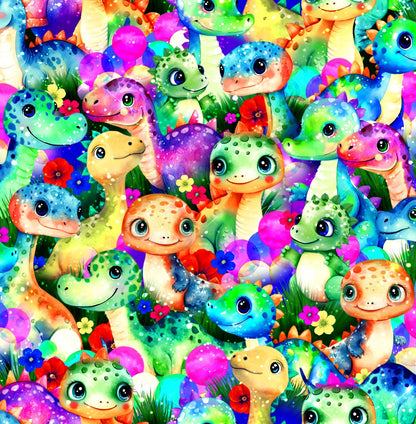 Baby Dino Cotton Fabric 59 - 9021 Cute Dinosaurs - Mary Jo Fabrics