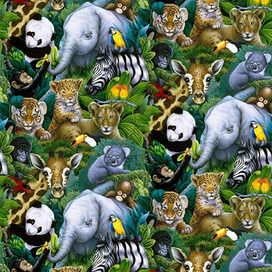 Baby Jungle Animals AL - 2016 - 6C Safari Nursery fabric - Mary Jo Fabrics