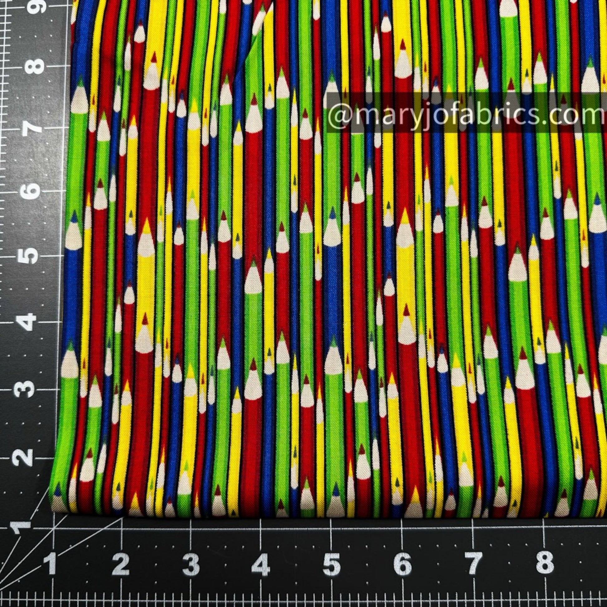 Back to School Cotton Fabric 29931 Pencils - Mary Jo Fabrics