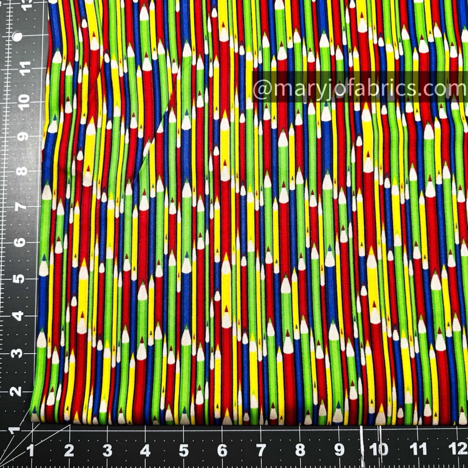 Back to School Cotton Fabric 29931 Pencils - Mary Jo Fabrics