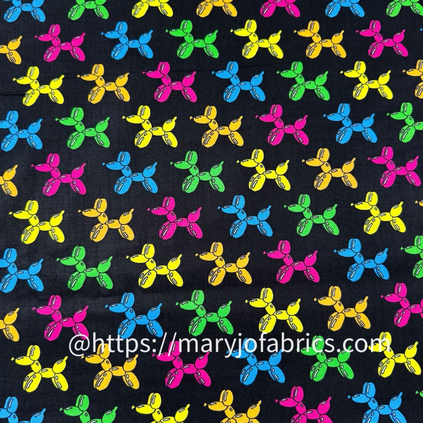 Balloon Dog Animal Fabric 10408 Colorful Puppy Dogs - Mary Jo Fabrics