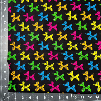 Balloon Dog Animal Fabric 10408 Colorful Puppy Dogs - Mary Jo Fabrics