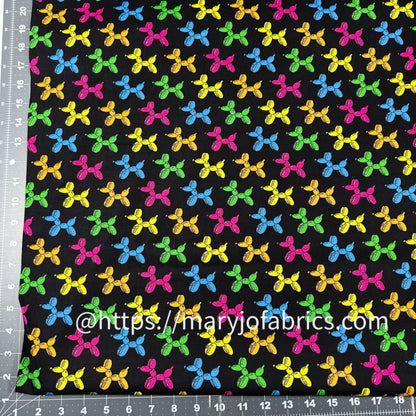 Balloon Dog Animal Fabric 10408 Colorful Puppy Dogs - Mary Jo Fabrics