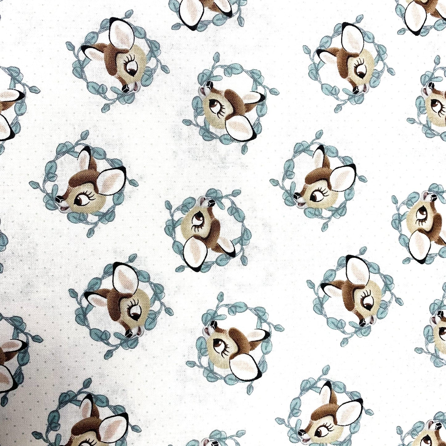 Bambi Fabric CP73467 White Bambi Deer - Mary Jo Fabrics