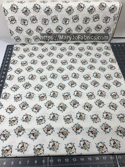 Bambi Fabric CP73467 White Bambi Deer - Mary Jo Fabrics