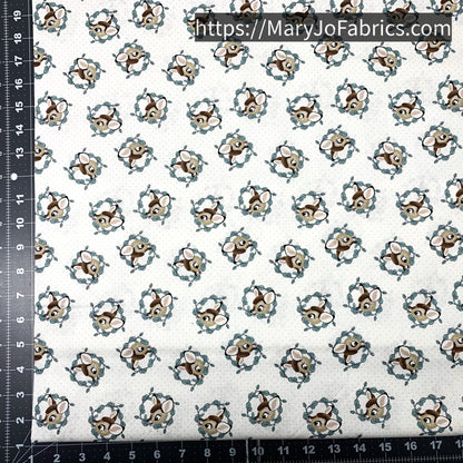 Bambi Fabric CP73467 White Bambi Deer - Mary Jo Fabrics