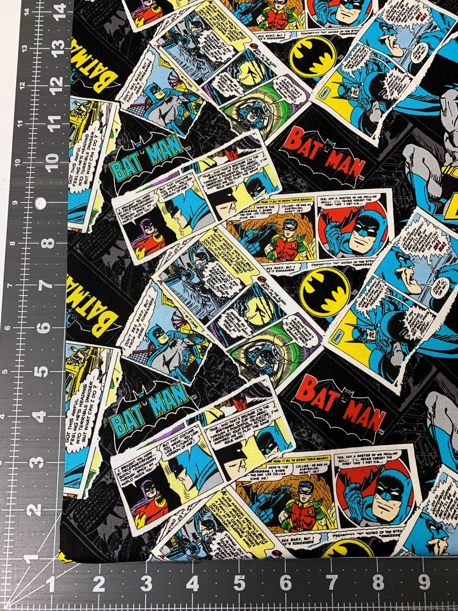 Batman cotton fabric Batman Poster fabric - Mary Jo Fabrics