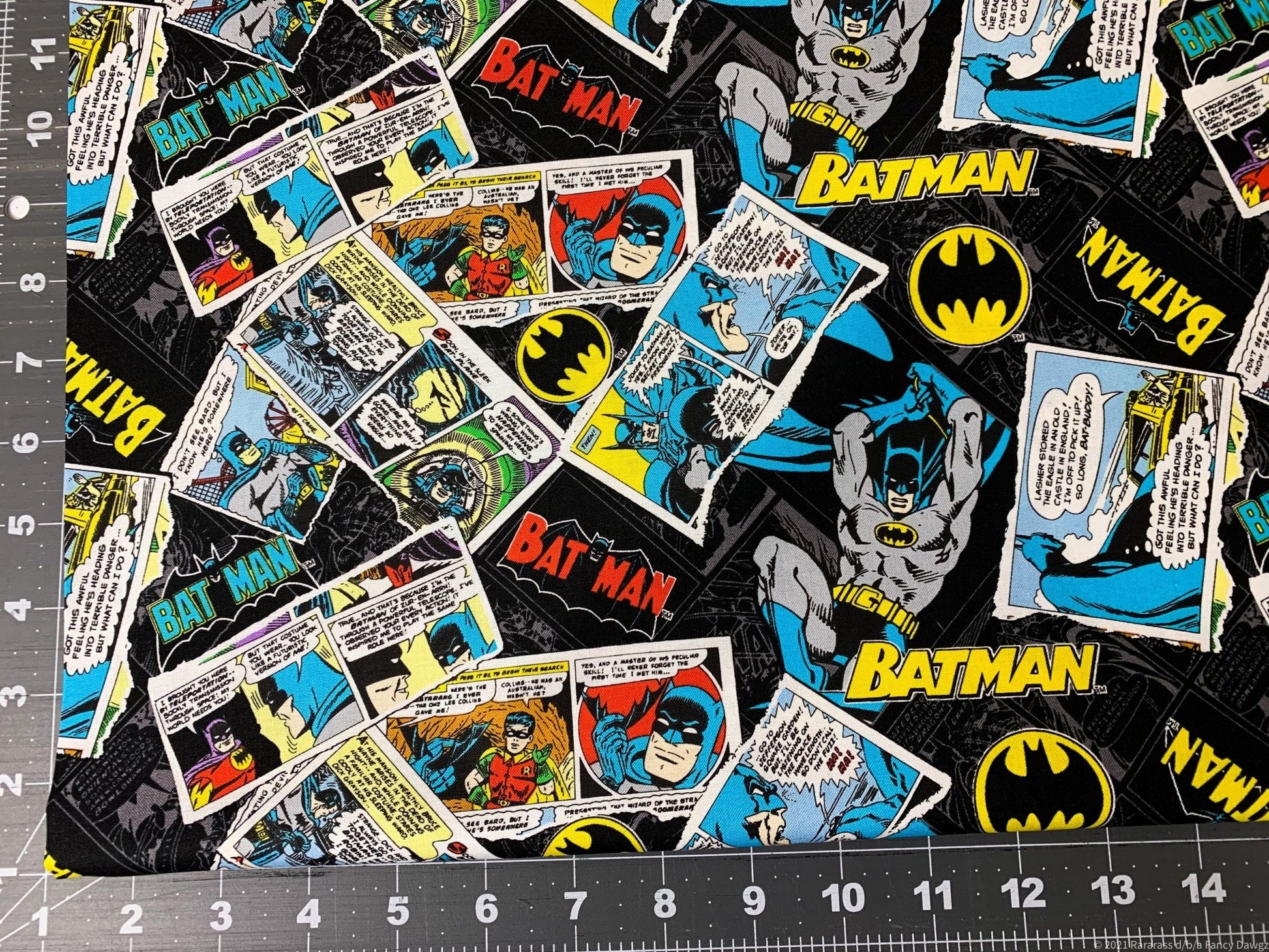 Batman cotton fabric Batman Poster fabric - Mary Jo Fabrics